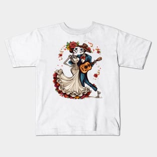 Day Of The Dead Dancing Skeletons 9 Kids T-Shirt